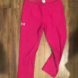 Pink Under Armour Crop Leggings